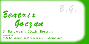beatrix goczan business card